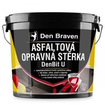 Asfaltová opravná stěrka DenBit U 10 kg kbelík