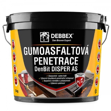 Gumoasfaltová penetrace DenBit DISPER AS 5 kg kbelík