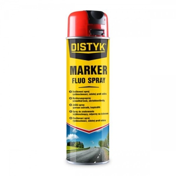 Značkovací sprej MARKER FLUO SPRAY DISTYK Line 500 ml červená