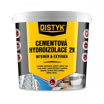 Cementová hydroizolace 2K INTERIÉR A EXTERIÉR DISTYK Line 14 kg šedá