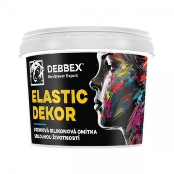 Prémiová silikonová omítka ELASTIC DEKOR 25 kg kbelík bílá