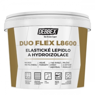 Elastické lepidlo a hydroizolace DUO FLEX L8600 15 kg kbelík šedá